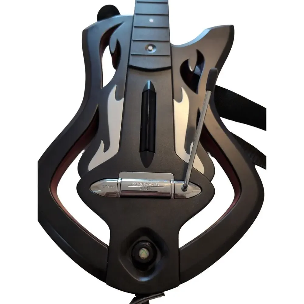 XBOX 360 Guitar Hero Warriors Of Rock Controller W/Strap NO DONGLE UNTESTED.
